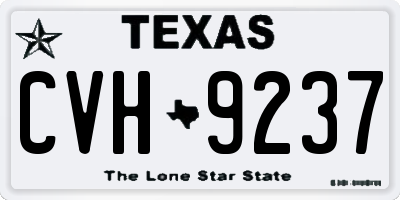 TX license plate CVH9237