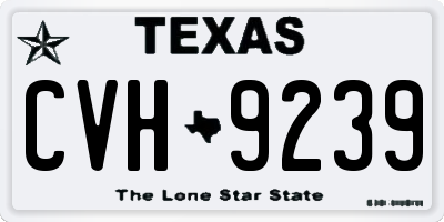 TX license plate CVH9239