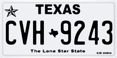 TX license plate CVH9243