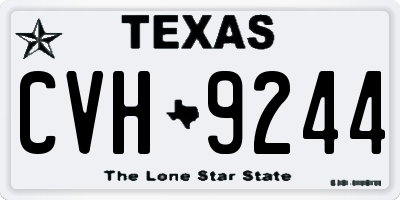 TX license plate CVH9244