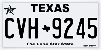 TX license plate CVH9245