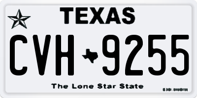 TX license plate CVH9255