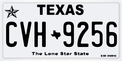 TX license plate CVH9256