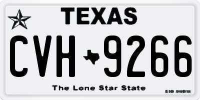 TX license plate CVH9266