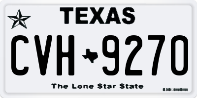 TX license plate CVH9270