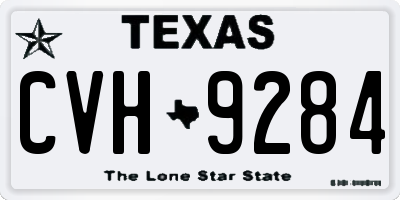 TX license plate CVH9284