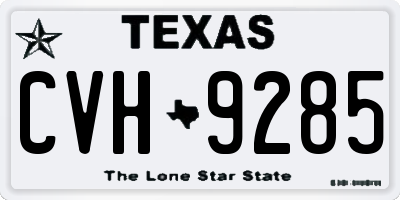 TX license plate CVH9285