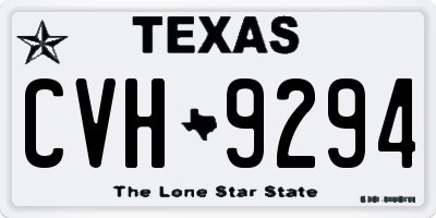 TX license plate CVH9294