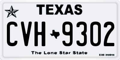TX license plate CVH9302
