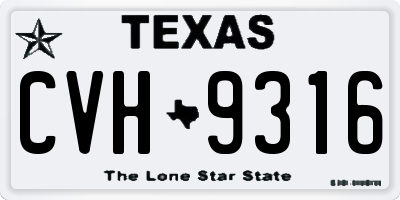 TX license plate CVH9316