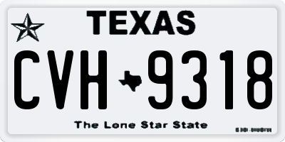 TX license plate CVH9318