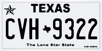 TX license plate CVH9322