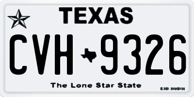 TX license plate CVH9326