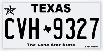 TX license plate CVH9327