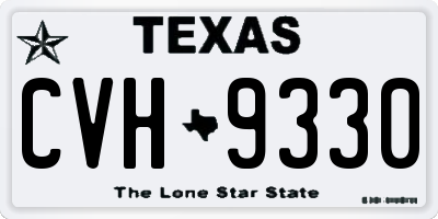 TX license plate CVH9330