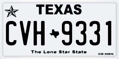 TX license plate CVH9331