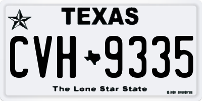 TX license plate CVH9335