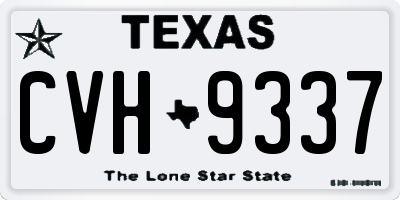 TX license plate CVH9337