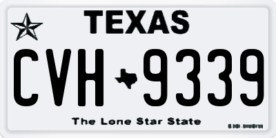 TX license plate CVH9339