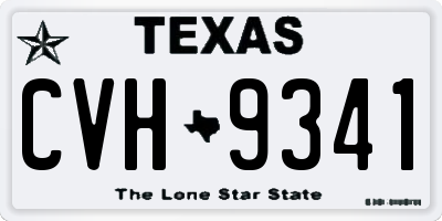 TX license plate CVH9341