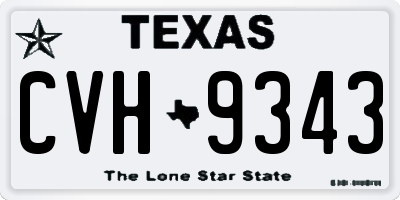 TX license plate CVH9343