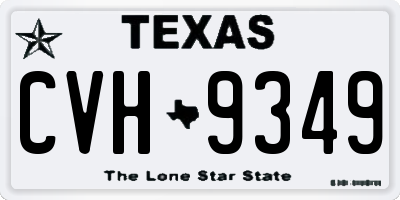 TX license plate CVH9349