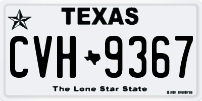 TX license plate CVH9367