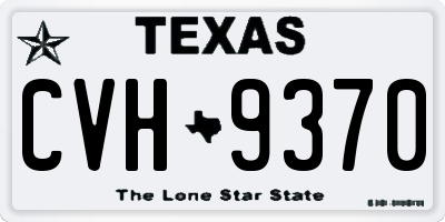 TX license plate CVH9370