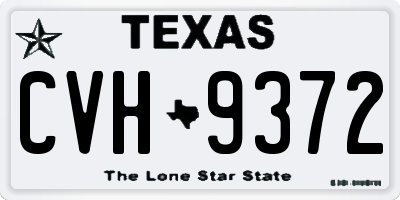 TX license plate CVH9372