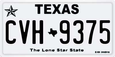 TX license plate CVH9375
