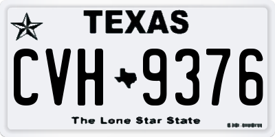 TX license plate CVH9376
