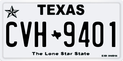 TX license plate CVH9401