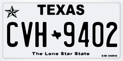 TX license plate CVH9402