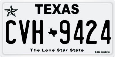 TX license plate CVH9424