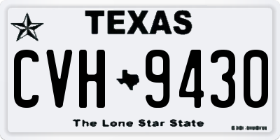 TX license plate CVH9430