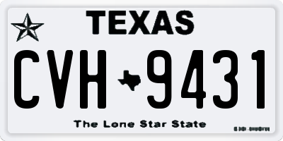 TX license plate CVH9431