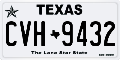 TX license plate CVH9432