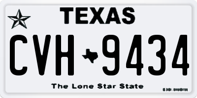 TX license plate CVH9434