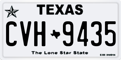 TX license plate CVH9435