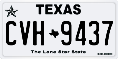 TX license plate CVH9437