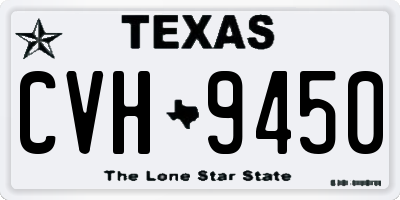 TX license plate CVH9450
