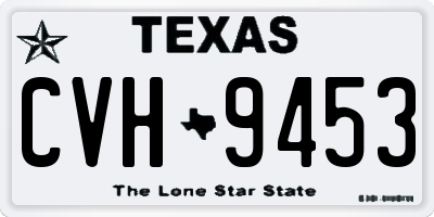 TX license plate CVH9453