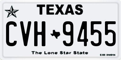 TX license plate CVH9455
