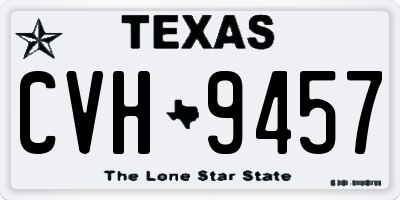 TX license plate CVH9457