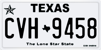 TX license plate CVH9458