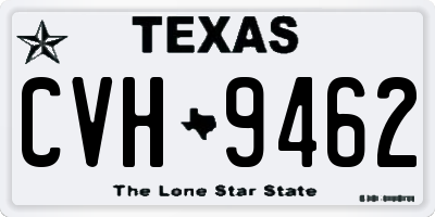 TX license plate CVH9462