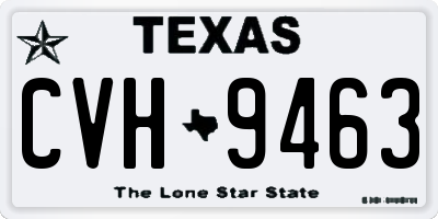 TX license plate CVH9463