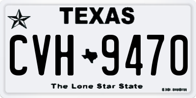 TX license plate CVH9470