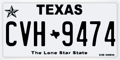 TX license plate CVH9474