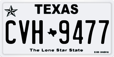 TX license plate CVH9477